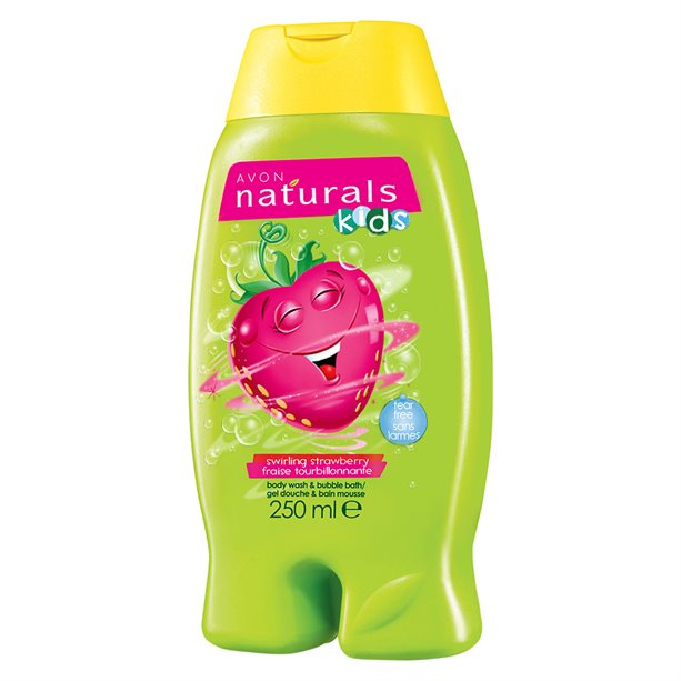 Gel de duş şi spumant de baie cu aromă de căpşuni