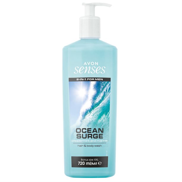 Gel de duș pentru păr și corp Senses Ocean Surge, 720ml