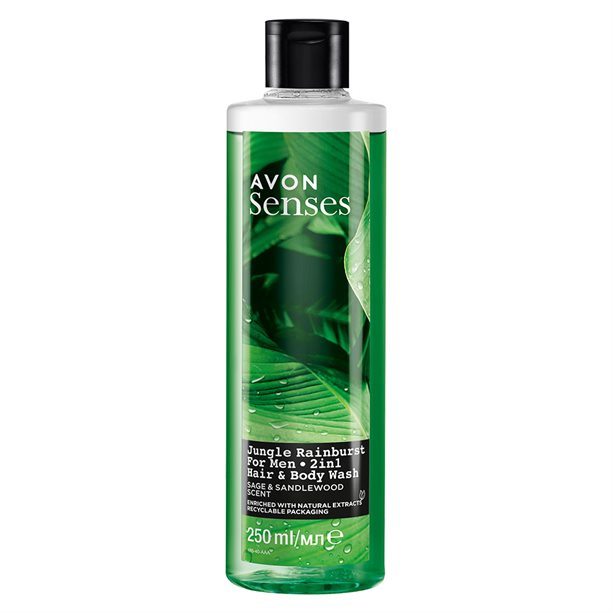 Gel De Dus Pentru Par Si Corp Jungle Rainbursts Pentru El, 250ml