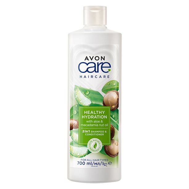 Șampon și balsam 2 în 1 cu extract de aloe și nuci de macadamia