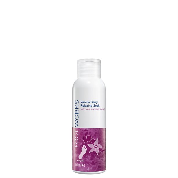 Soluție de baie pentru picioare cu vanilie și coacăze roșii, 100ml Avon imagine noua 2022 scoalamachiaj.ro