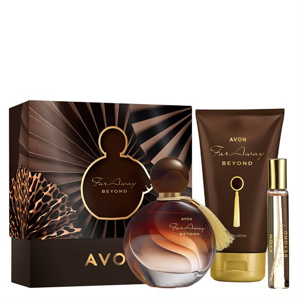 Set cadou Far Away Beyond pentru Ea Avon imagine noua 2022 scoalamachiaj.ro