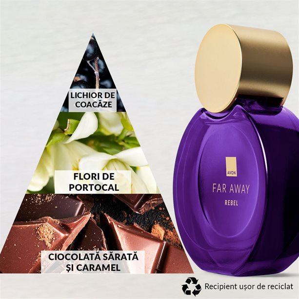 Parfum AVON Far Away Rebel - 50 Ml - Notes Crème Chantilly & Fleur D'oranger