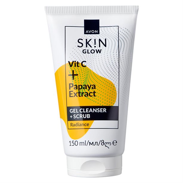 Gel de curățare + scrub pentru luminozitate Avon SK!N