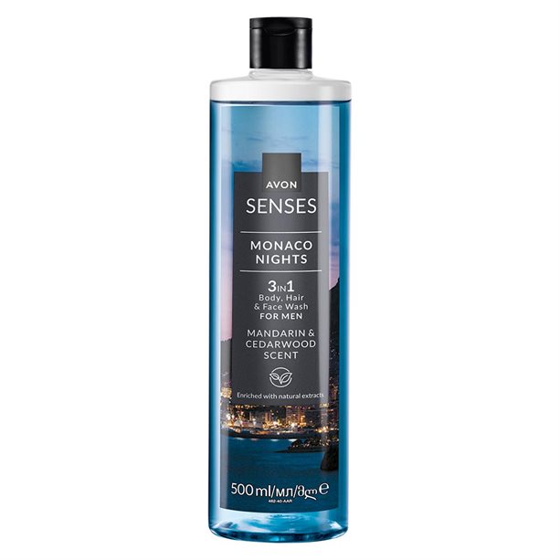 Gel de duș pentru corp, păr și față pentru El Monaco Nights