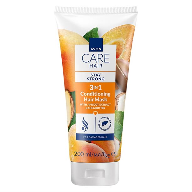 Mască pentru păr 3-în-1 cu extract de caisă și unt de shea