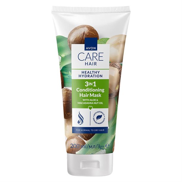 Mască pentru păr 3-în-1 cu aloe și ulei de nuci de macadamia