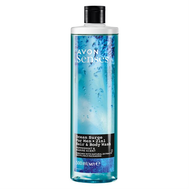 Gel de duș pentru păr și corp Ocean Surge, 500 ml