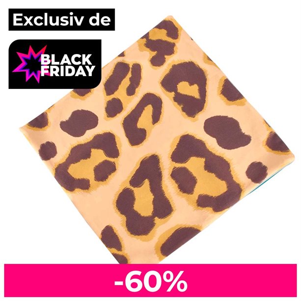 Husă de pernă cu imprimeu leopard – maro Avon poza 2022