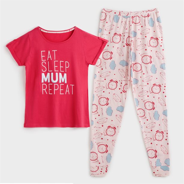 Pijama cu sloganul „Eat Sleep Mum Repeat” – M Avon cel mai bun pret online pe cosmetycsmy.ro