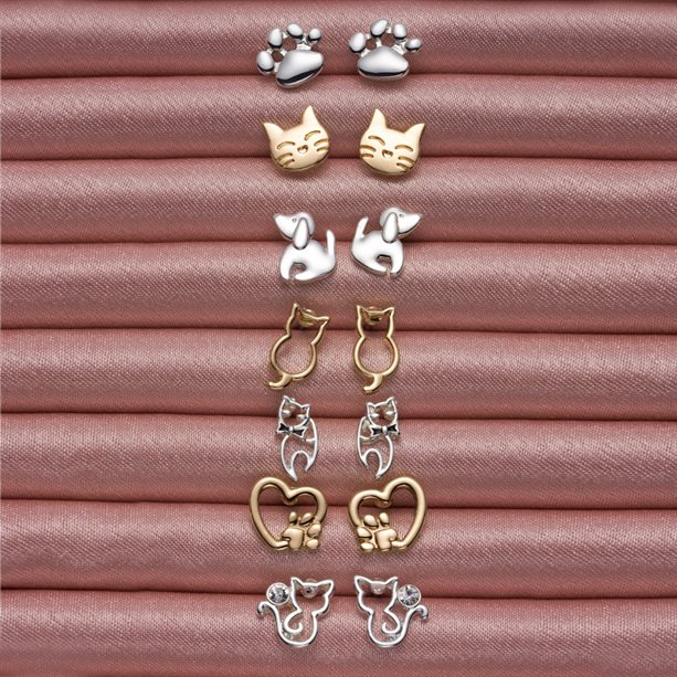 Set cadou cu 7 perechi de cercei Eve Animal