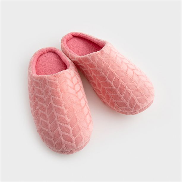 Papuci de casă cu model texturat - M