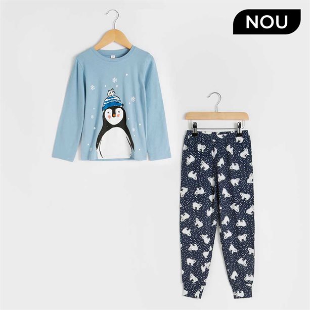 Pijama cu pinguini pentru copii - 5-6 ani