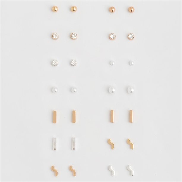 Set cu 14 perechi de cercei Love for Everyday