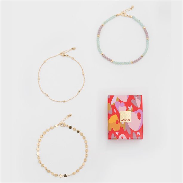 Set 3 brățări pentru gleznă Remy