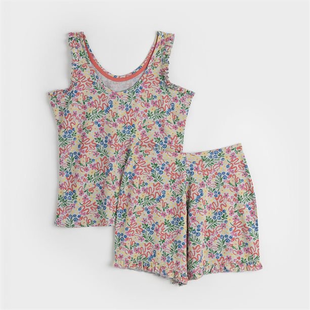 Pijama scurtă Playful Print - S
