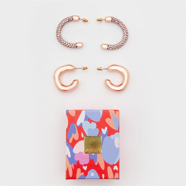 Set de cercei Astra - roz auriu