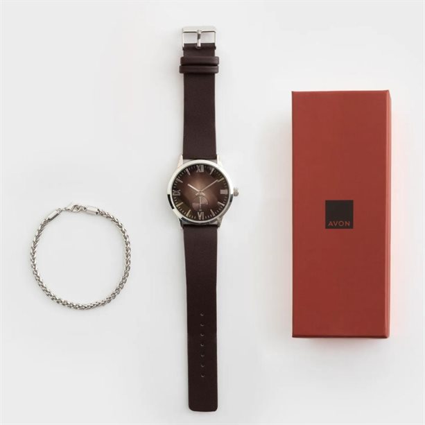 Set de 2 piese ceas și brățară Luca