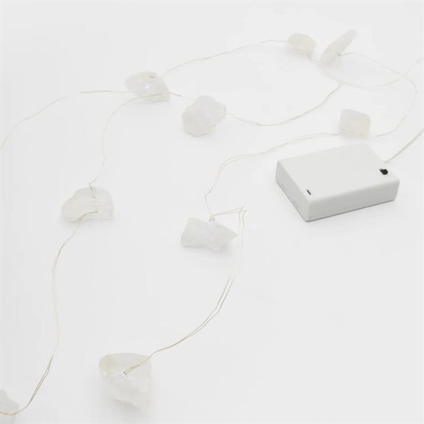 Ghirlandă luminoasă cu cuarț alb